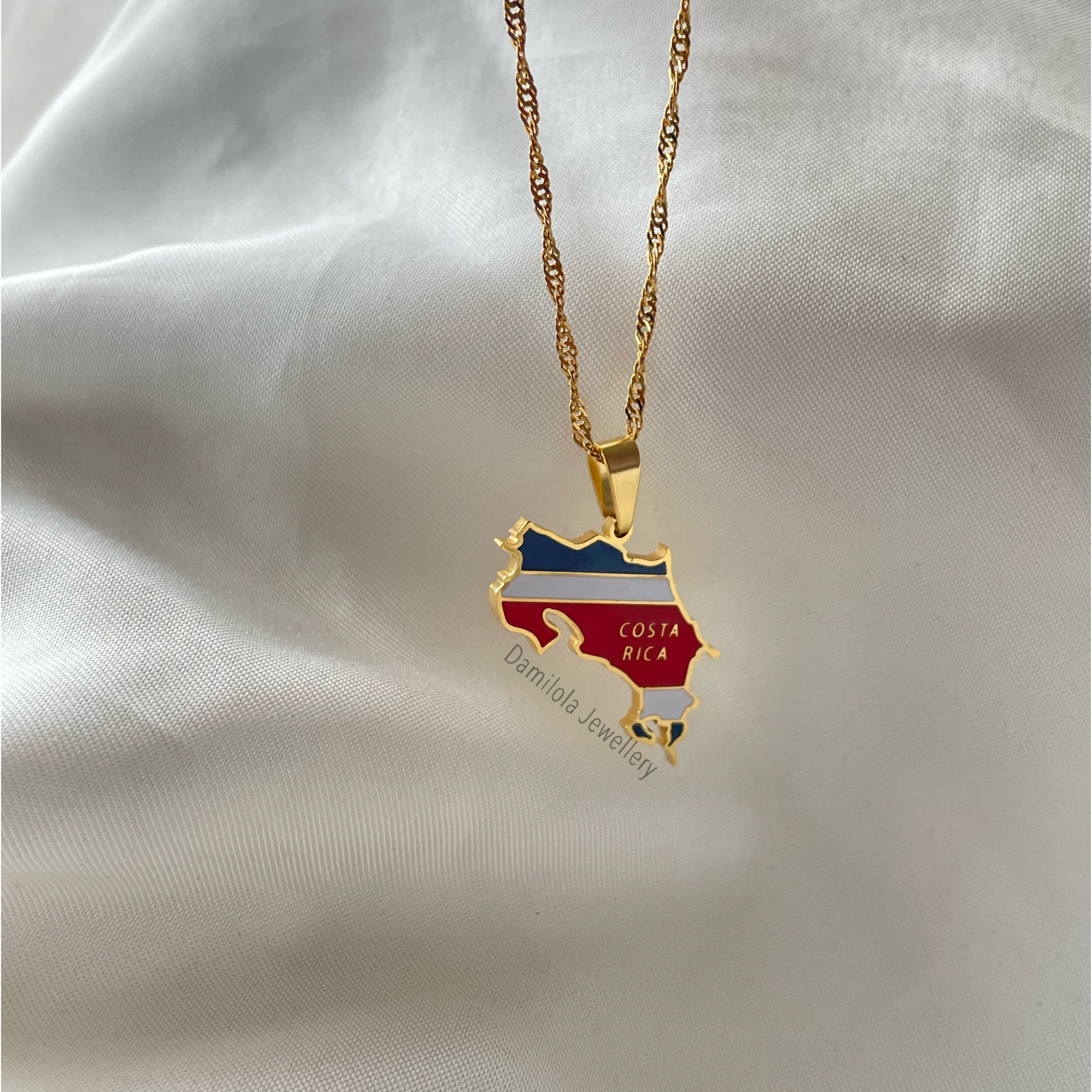Costa Rica Flag Necklace🇨🇷