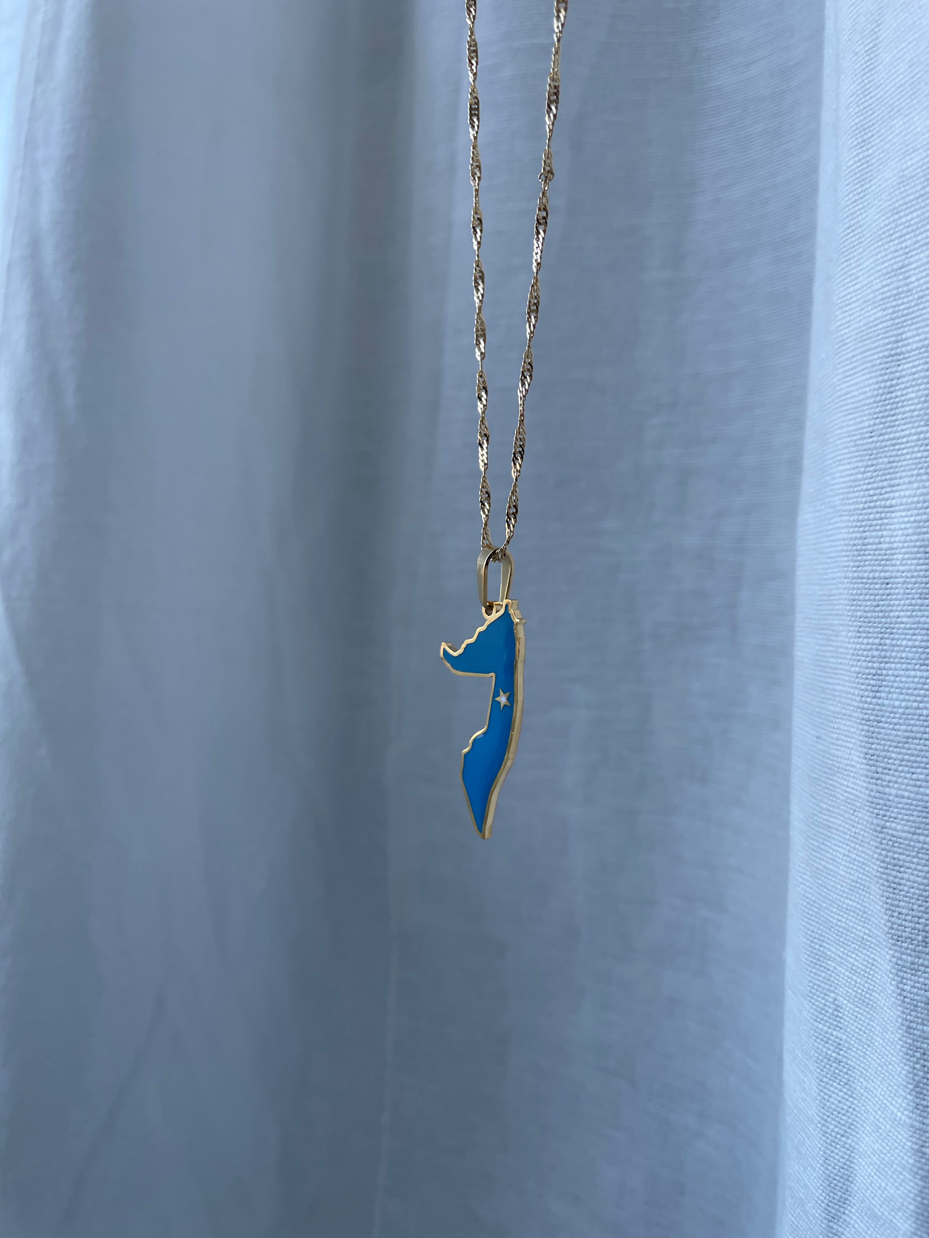 Somalia Flag Map Necklace🇸🇴