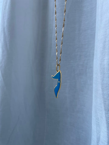 Somalia flag map necklace 