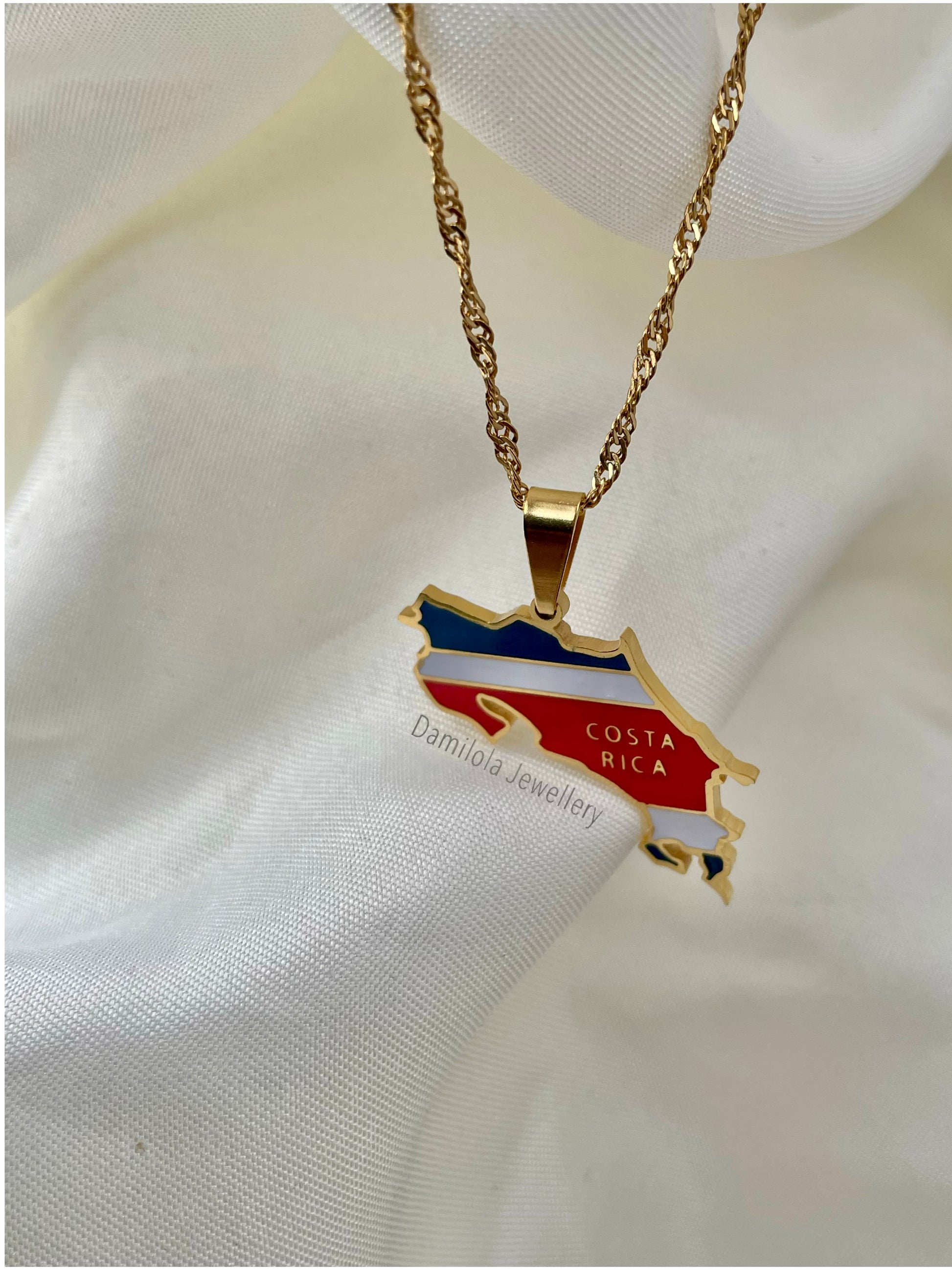 Costa Rica Flag Necklace🇨🇷