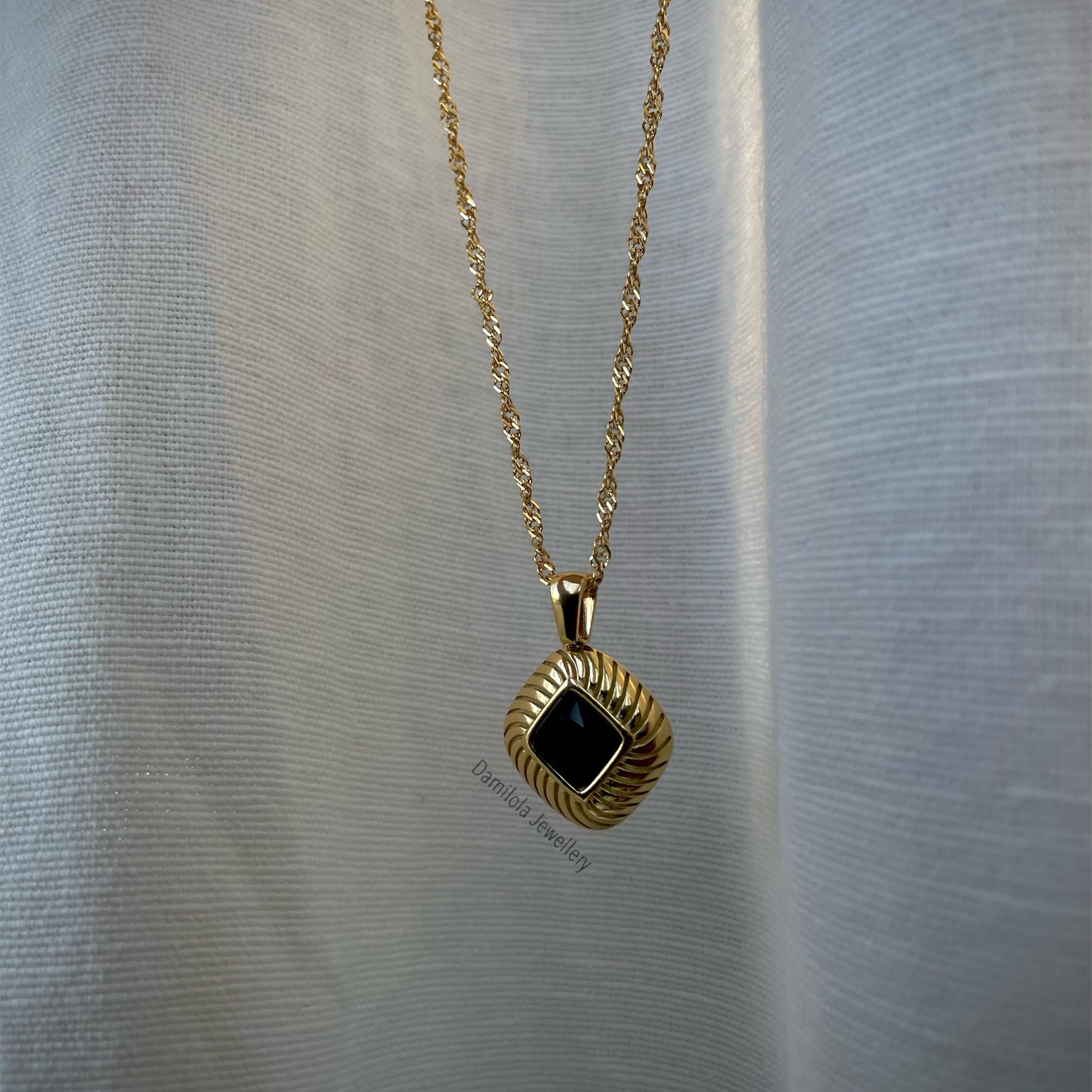 Oshun Black ‘Onyx’ Pendant Necklace