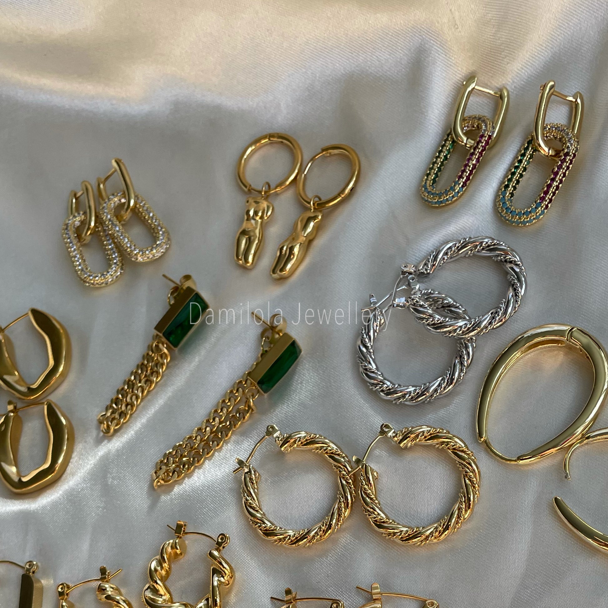 gold plated earrings hoops 