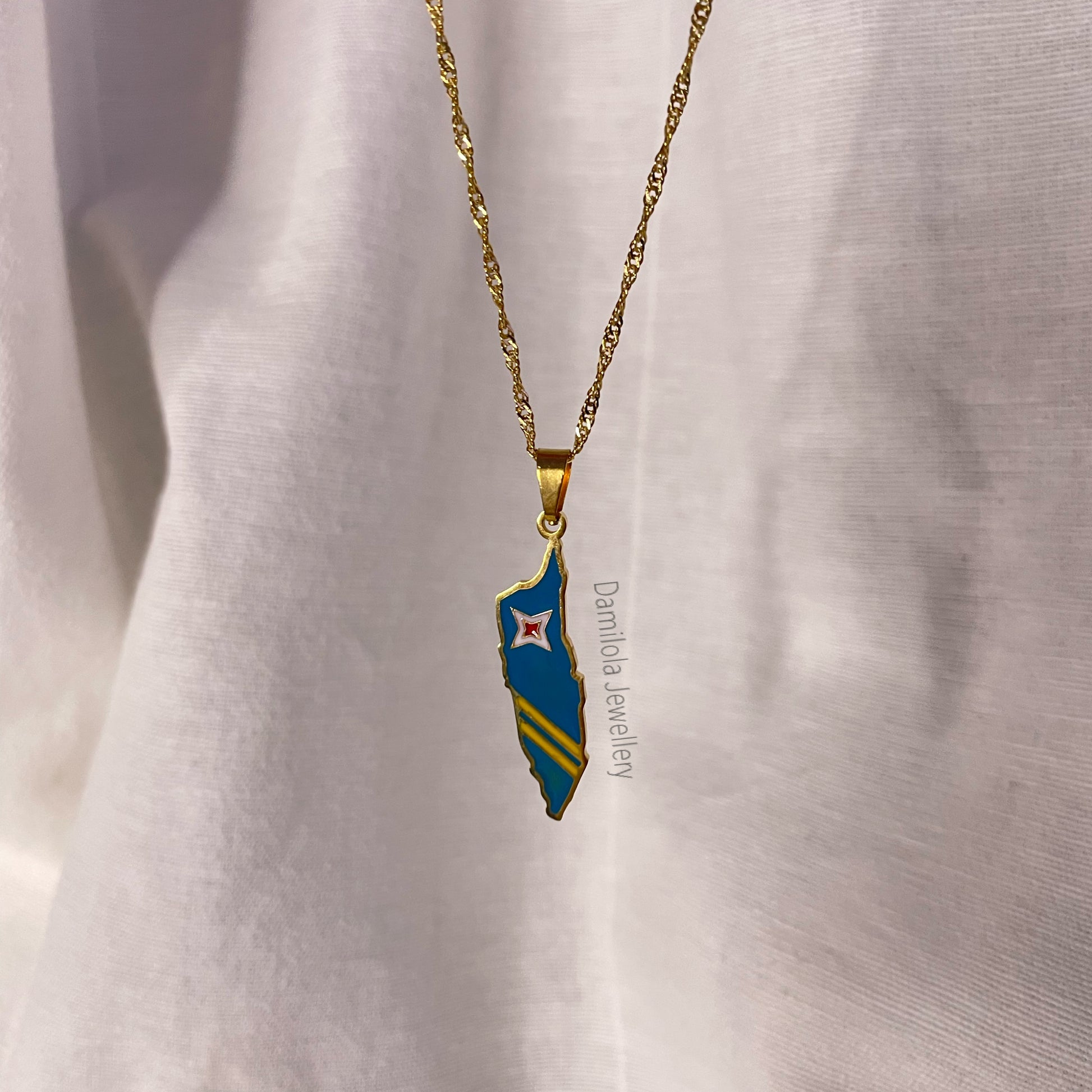 Aruba Flag Necklace 🇦🇼