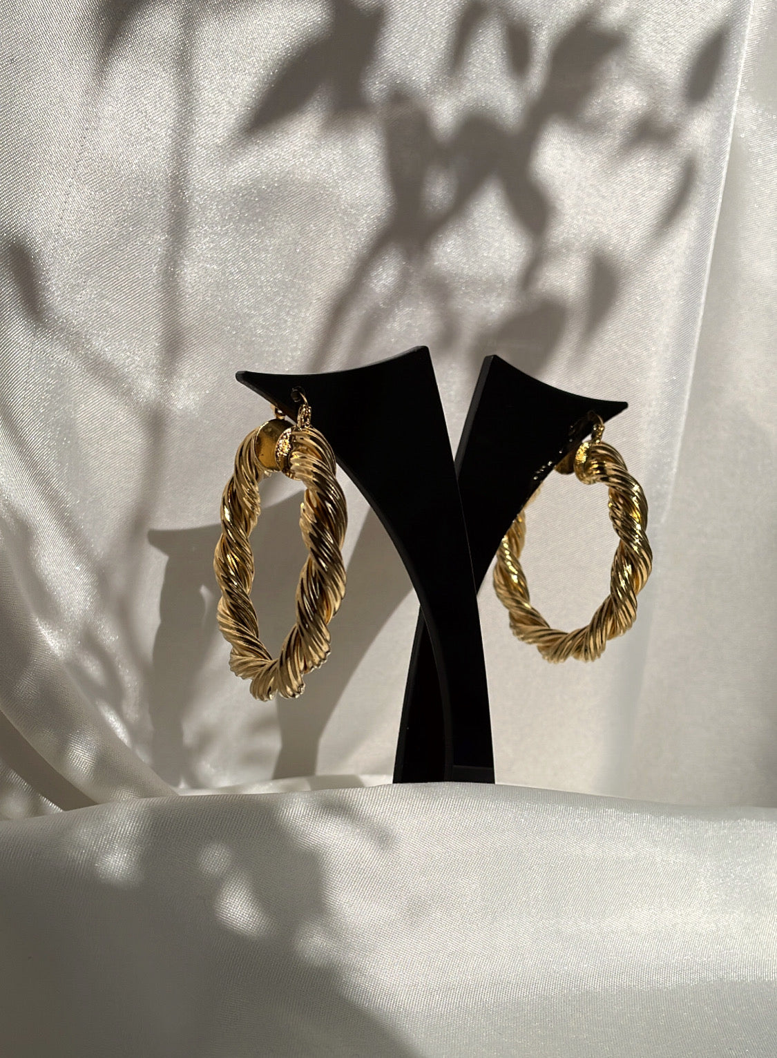 ‘Halle’ Gold/Silver Twisted Hoops - 3/5/6.5cm